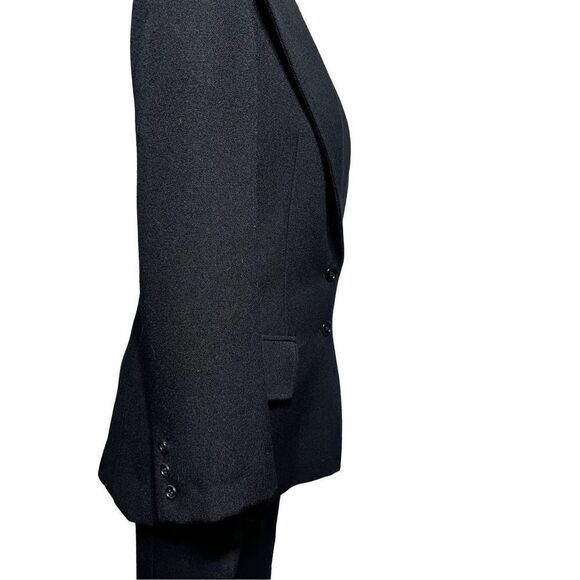 Anne Klein Vintage Heavy Wool Business Suit, Blazer, Pants Black Small - Picture 5 of 7